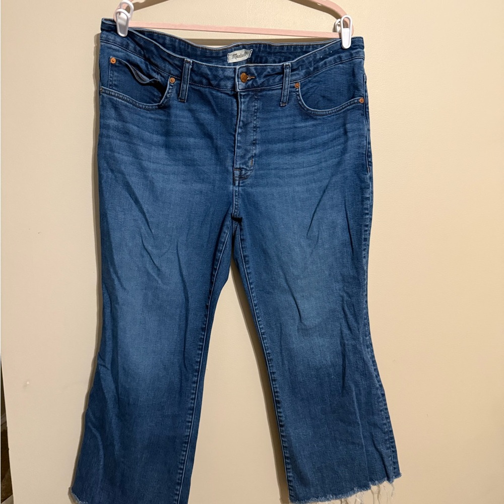 Madewell Flare Jeans in Deep Blue